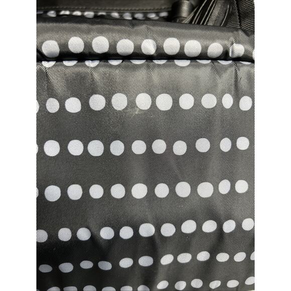 Skip Hop Diaper Bag Puffer Quilted Baby Changing Pad Shoulder Black Grey Dots - Picture 15 of 15